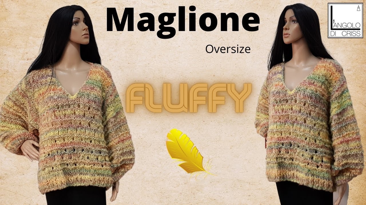 Maglione oversize in maglia con cuciture a contrasto