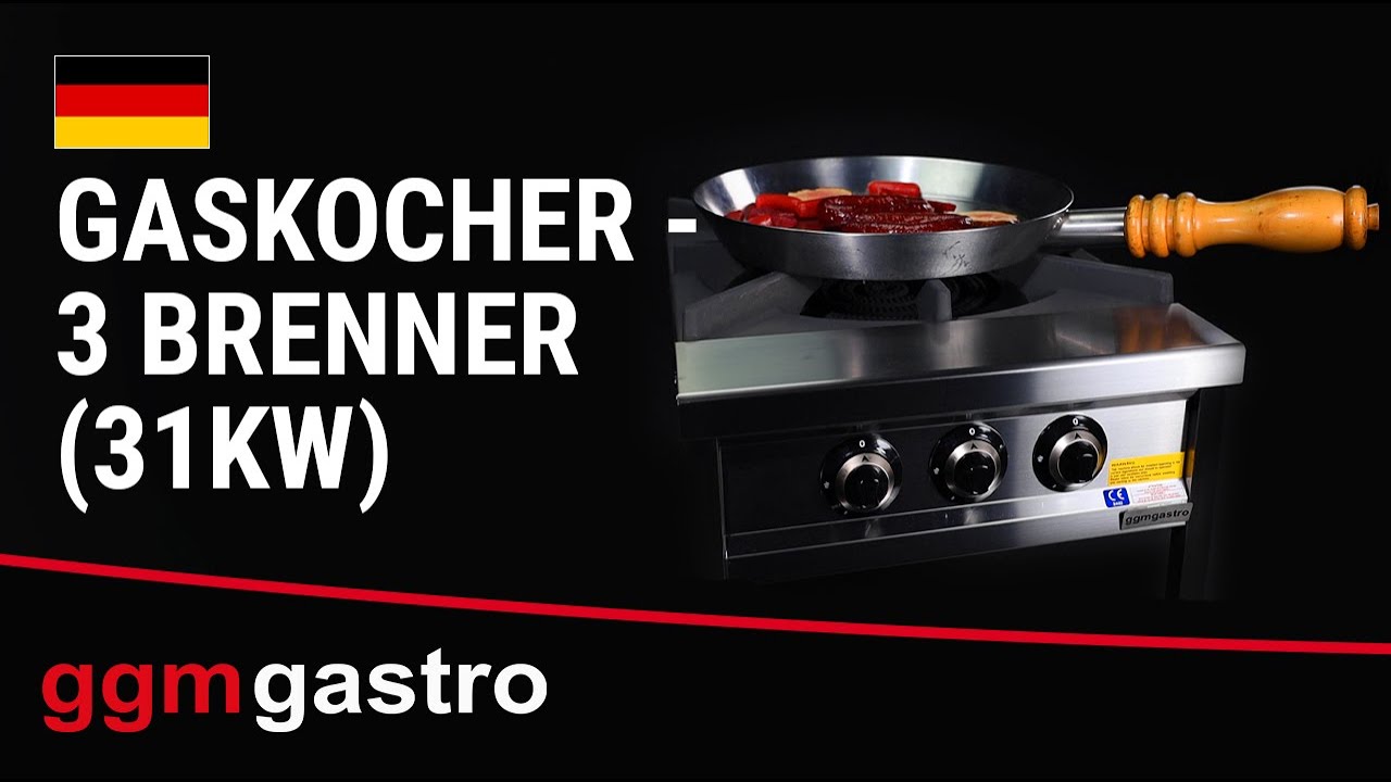 Gaskocher - 4 Brenner (31kW) GKE785 - GGM Gastro 