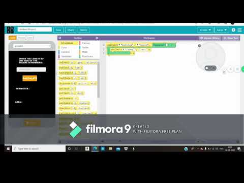 how to make a square calculator  in code .org