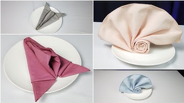 2 GOOD FOLD  DESIGN TABLE NAPKIN FOLDING with the glass for occasion