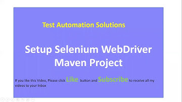 SetUp Selenium Maven Project | Selenium WebDriver | Tutorial # 2
