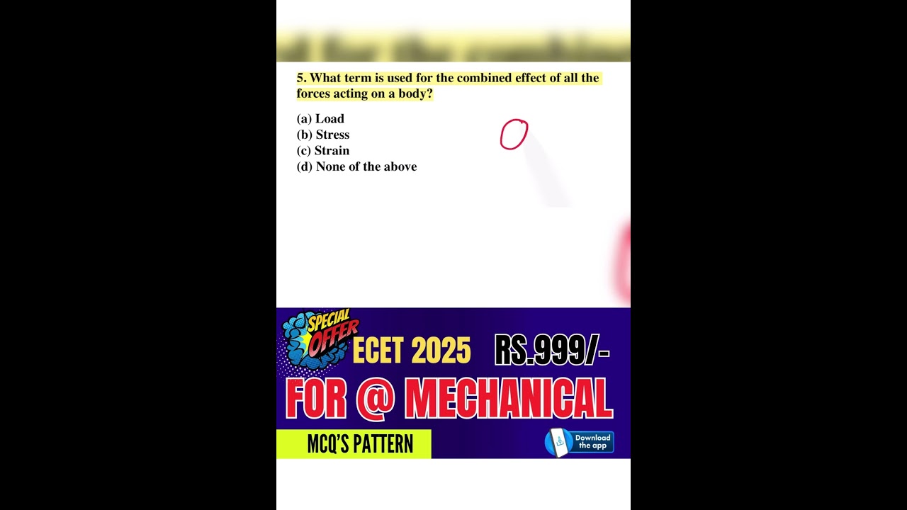 Mechanical MCQs for ECET 2025 🚀 | Q-159 Strategy to Achieve Top Rank!,