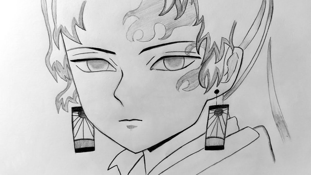 Como desenhar o yoriichi tsugikuni demon slayer #drawing #desenho #tut