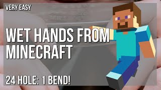 SUPER EASY: How to play Wet Hands from Minecraft  by C418 on Tremolo Harmonica 24 Holes (Tutorial)