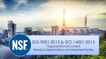 NSF-ISR ISO 9001 & 14001 Webinar: Understanding Context of Organization and Interested Parties