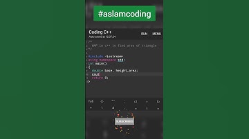 Area of triangle in c++ #aslamcoding #shorts #c++