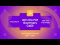 PLR Governors Call - 28th of October, 2021 - Pillar