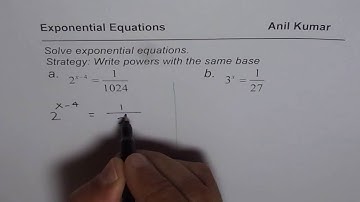 Solve exponential equations with reciprocals - EDEXCEL - GCSE - SAT