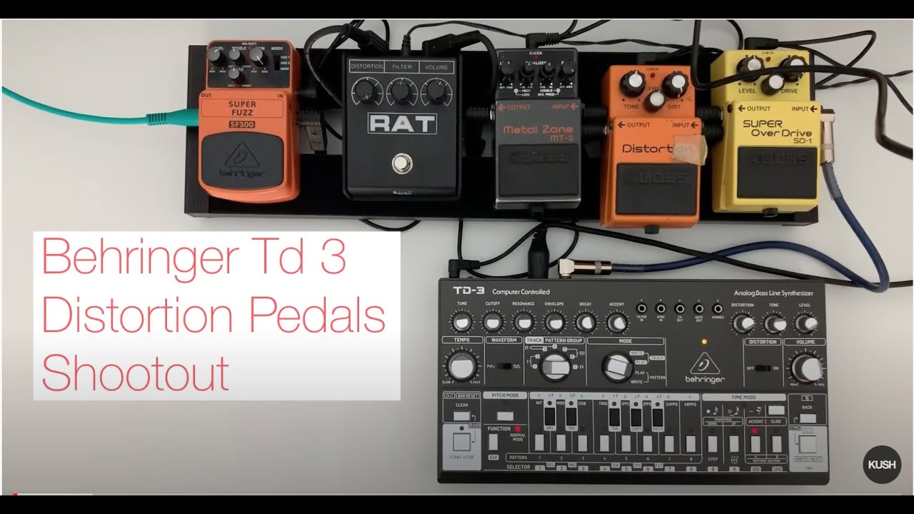 Behringer Td3 Distortion Pedals Shootout (No Talking) YouTube