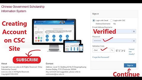 Chinese Government Scholarship 2022 account creation procedure | How to Create CSC Account