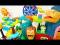 Satisfying Building Block coaster ☆ Marble Run ASMR Lion&Dinosaur Tunnel Course