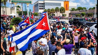 ???? CUBANOS en MIAMI apoyando las protestas en Cuba ????????  Esto no me lo podía PERDER ‼️