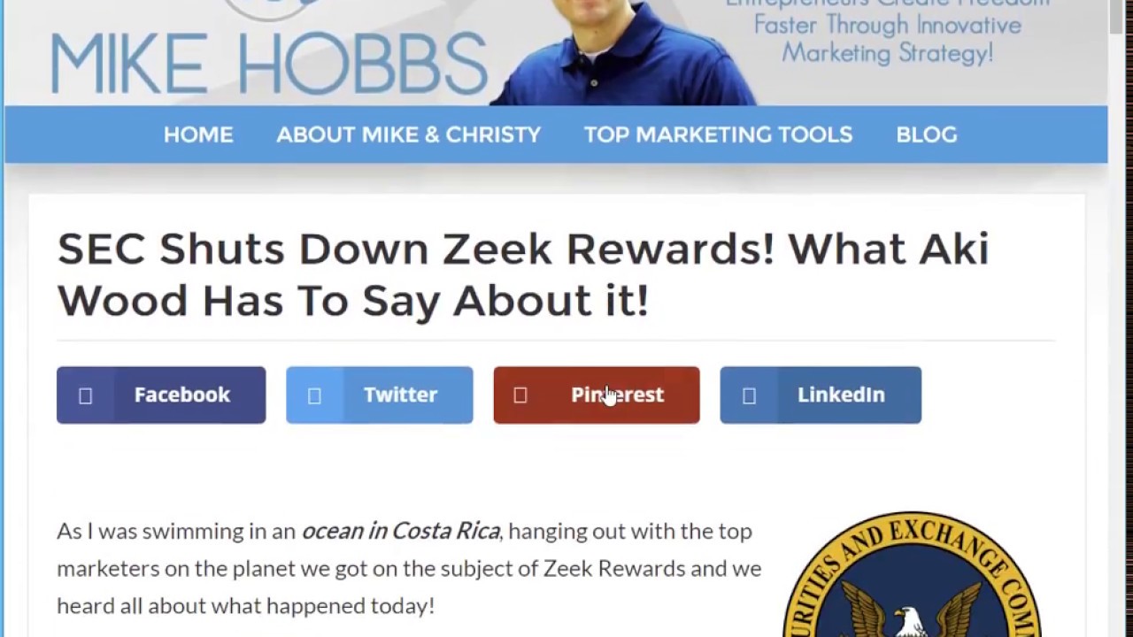 Mike Hobbs - USI Tech Promoter - Involvement in previous scams