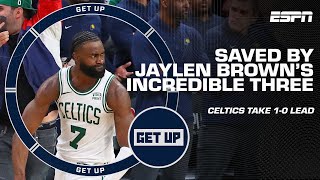 Jaylen Brown's INCREDIBLE game-tying three pointer CHANGED the game for the Celtics 🙌 | Get Up