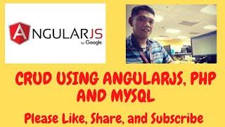 CRUD Using AngularJS, PHP, and MySQL