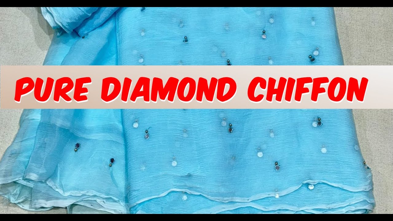 pure diamond chiffon saree jaipur /chiffon saree party wear with price ...