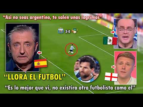 THEY BREAK DOWN! SPANISH JOURNALISTS AND JOURNALISTS FROM ALL OVER THE WORLD CRY after MESSI'S RE...
