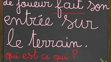 Comment trouver le sujet d'un verbe ?