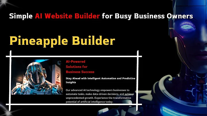 Create a Website in Seconds with Pineapple Builder's AI Website Builder | Pineapple Builder Demo