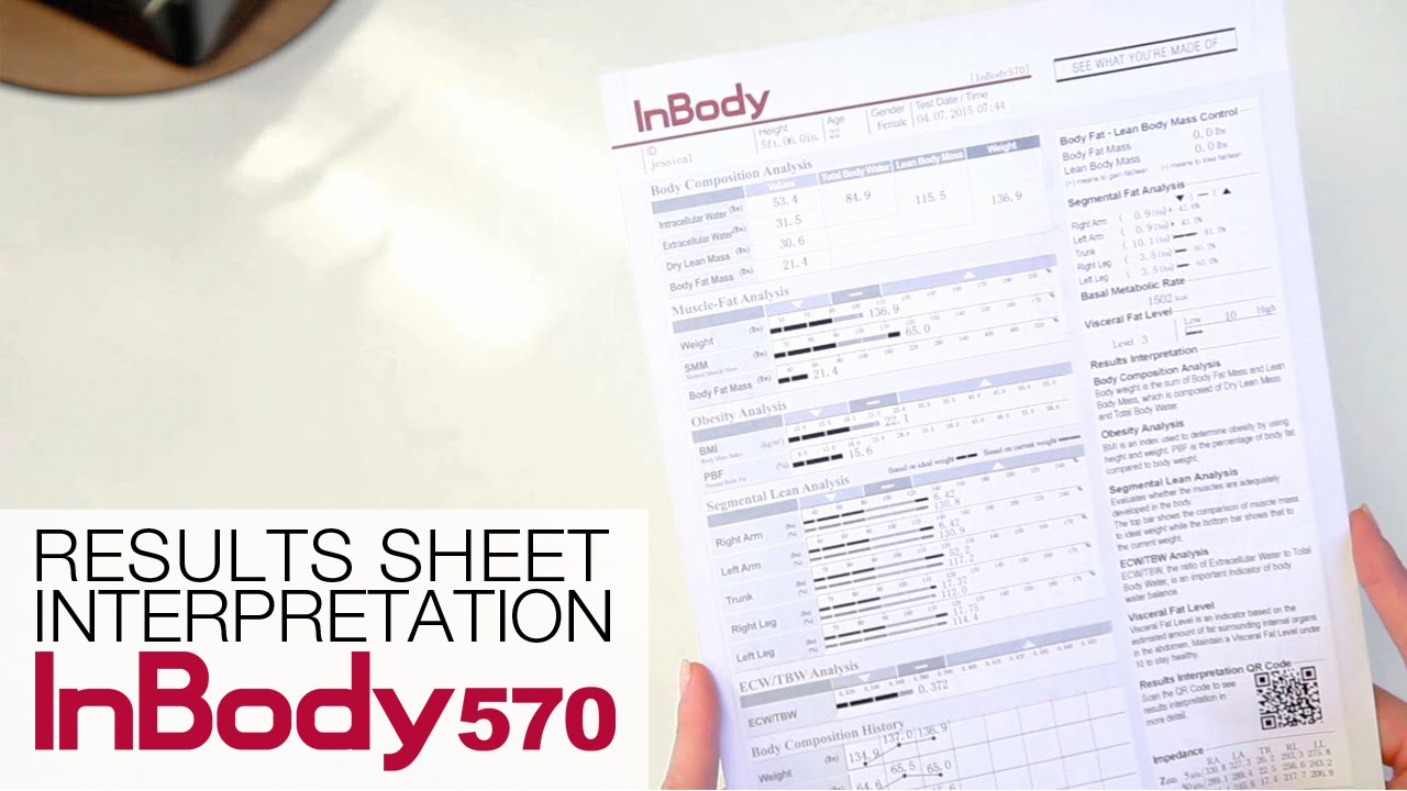 InBody 570: Results Sheet Interpretation by Jeralyn Brossfield -