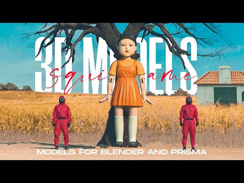 Squid Game 3D models for blender& Prisma | Squid Game 3D models for Short animation an BGMI montages