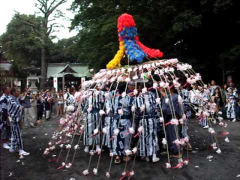 谷保天満宮　例大祭　万灯　古式獅子舞　里神楽　祭り