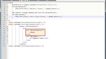 59 PHP Veritabanı Kullanma ve Menü Oluşturma