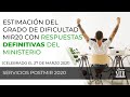 Estimación dificultad MIR 20 respuestas Definitivas Ministerio (celebrado 27 de marzo 2021)