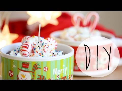 DIY Holiday Hot Cocoa Candles {Xmas Gift Idea}