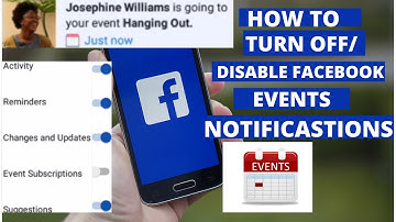 How to  turn off / stop  / on or disable Facebook events notifications