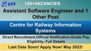 Assistant Software Engineer and 1 Other Post in Centre for Railway Information Systems|APPLY NOW screenshot 4