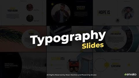 Typography Slides - After Effects Template