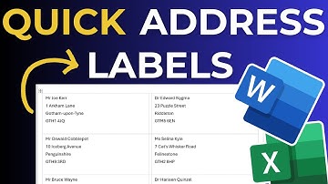 Create Address Labels FASTER with Mail Merge in Word
