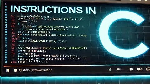 Instructions and its types in C programming