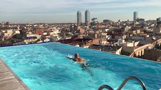 Swimming at Grand Hotel Central Barcelona
