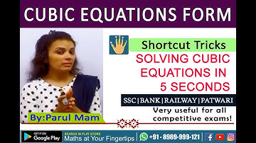 CUBIC EQUATION FACTORIZATION SHORTCUT/ SOLVING CUBIC EQUATIONS IN 10 SECONDS/ Math Tricks.