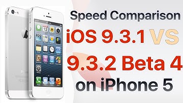 iPhone 5 iOS 9.3.1 vs iOS 9.3.2 Beta 4 / Public Beta 4 Build #13F68 Speed Comparison