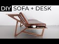 DIY Sofa Desk Combination made with basic power tools!