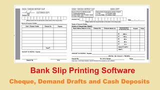 Bank Slip Printing Software | Effortlessly Print Cheques, Demand Drafts & Cash Deposit Slips