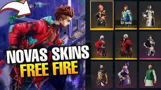 SKINS DA NOVA ATUALIZAÇÃO DO FREE FIRE! PASSE DE ELITE, OURO ROYALE, INCUBADORAS E MAIS