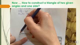 Constructing triangles ( ASA)