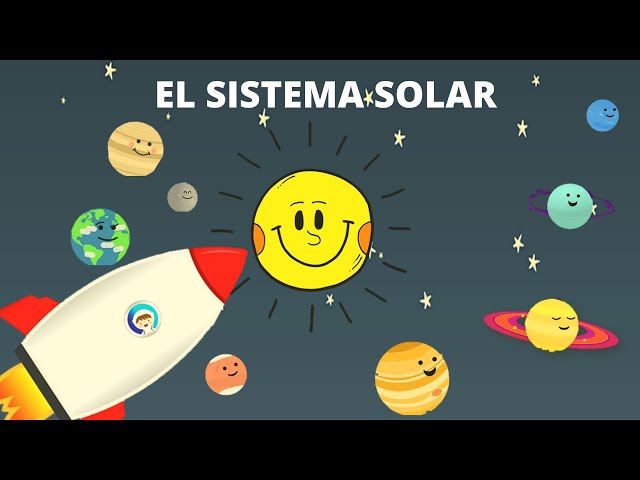 planetas del sistema solar para niños Stock Illustration