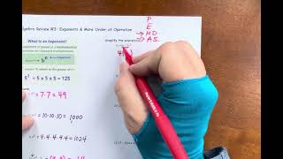 Prealgebra Review 3 Exponents U0026 More Order Of Operation