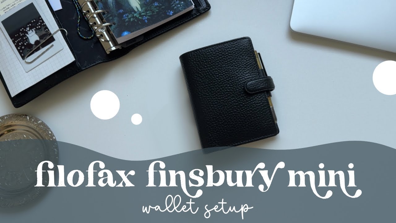 how i'm using my filofax as a wallet | filofax finsbury mini wallet setup ☺︎