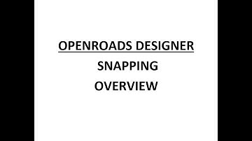 ORD - MicroStation - 5.0 - Snapping Overview