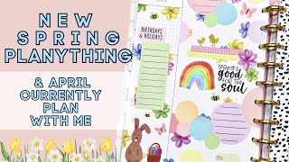 PLAN WITH ME | NEW PLANYTHING SPRING LAUNCH | APRIL CURRENTLY SPREAD | THE HAPPY PLANNER