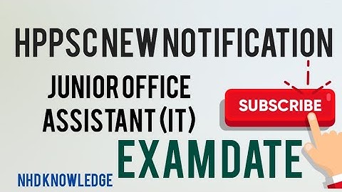 Hppsc Joa it exam date 2025। Hppsc latest notification । #hppcs #hprca #youtube #education