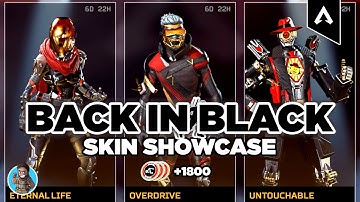 Back In Black Skin Showcase! Wraith, Octane, Pathfinder Skins & Animations - Apex Legends