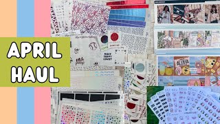 ✨APRIL  HAUL✨ ft. Plan With Me Stickers, Mic Plans, Lynner Designs, & Pink Planner Shop