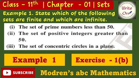 Sets | Example 1|Exercise 1(b)| Modern